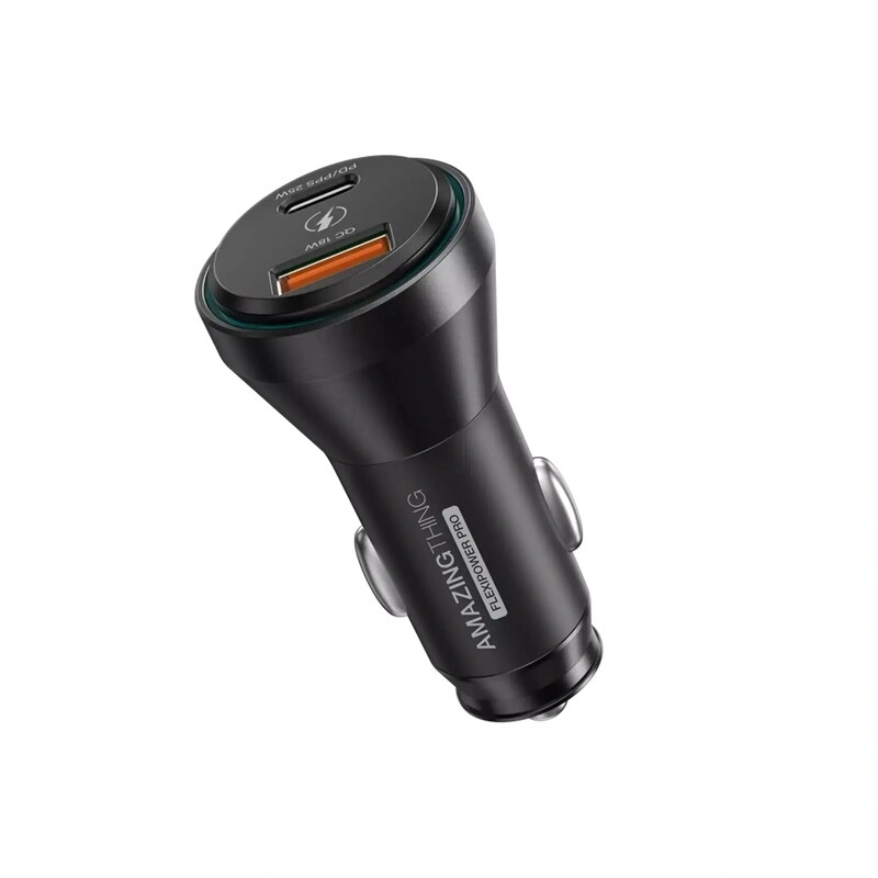 AmazingThing FlexiPower Pro Car Charger 1x USB QC 1x USB-C 43W Black (W961) ΑΞΕΣΟΥΑΡ AmazingThing AmazingThing FlexiPower Pro Car Charger 1x USB QC 1x USB-C 43W Black (W961)