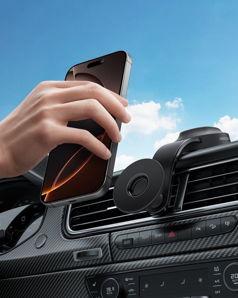 AmazingThing Flexible Explorer Pro MagSafe Car Mount Black ΑΞΕΣΟΥΑΡ MAGSAFE AmazingThing AmazingThing Flexible Explorer Pro MagSafe Car Mount Black - Image 5