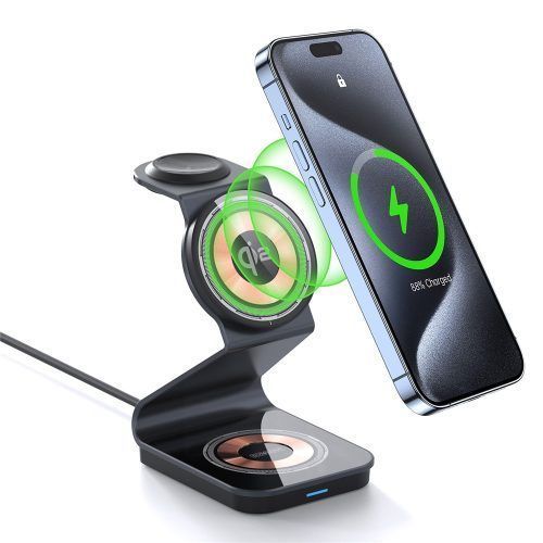 Duzzona 3in1 Qi2 Wireless Charging Stand Black (W21) APPLE WATCH Duzzona Duzzona 3in1 Qi2 Wireless Charging Stand Black (W21)