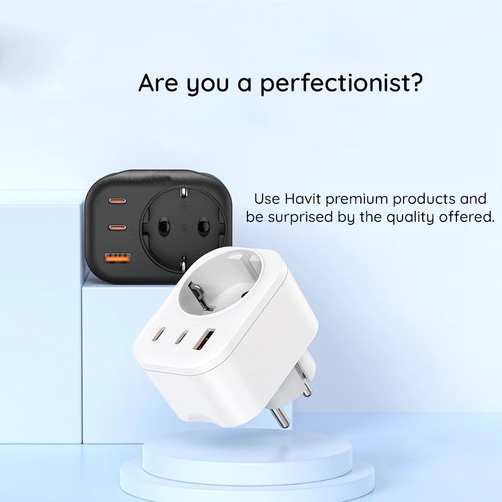 Φορτιστής Havit Wall Charger 2xType-C 1xUSB 30W Black (UC142 EU) ΑΞΕΣΟΥΑΡ Havit Φορτιστής Havit Wall Charger 2xType-C 1xUSB 30W Black (UC142 EU) - Image 2