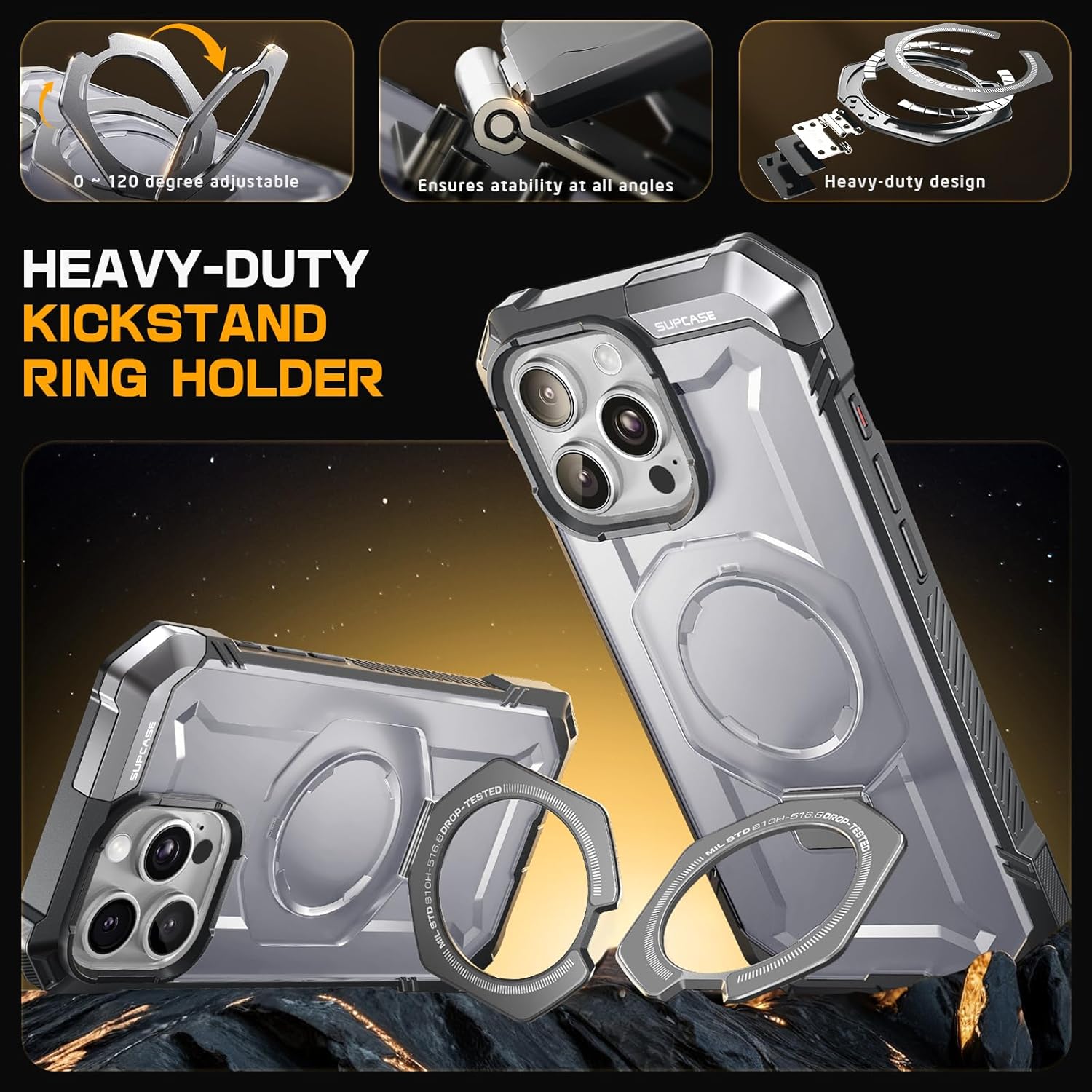 Θήκη Supcase Unicorn Beetle Grip Magsafe White iPhone 16 Pro ΘΗΚΕΣ SUPCASE Θήκη Supcase Unicorn Beetle Grip Magsafe White iPhone 16 Pro - Image 4