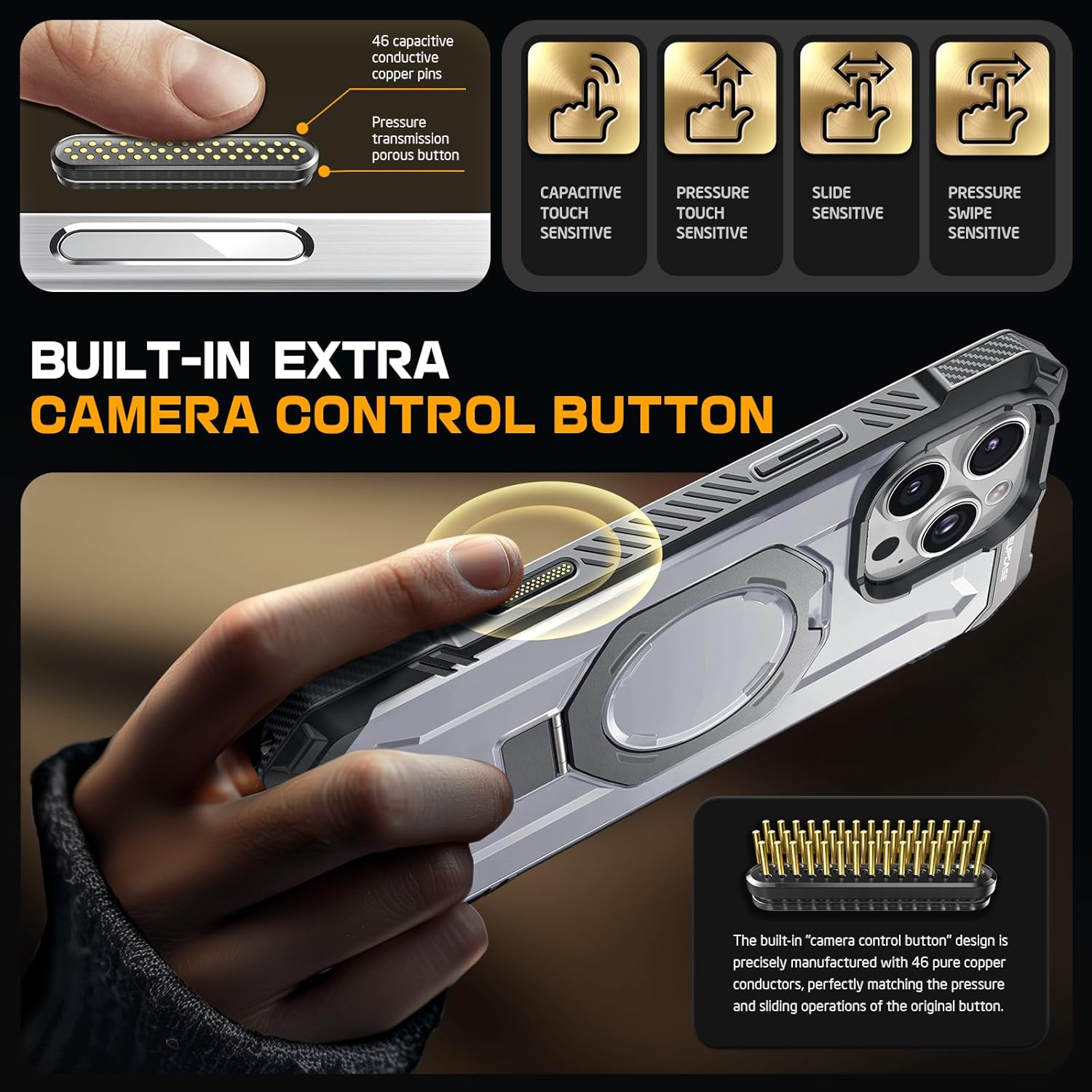 Θήκη Supcase Unicorn Beetle Grip Magsafe White iPhone 16 Pro ΘΗΚΕΣ SUPCASE Θήκη Supcase Unicorn Beetle Grip Magsafe White iPhone 16 Pro - Image 2