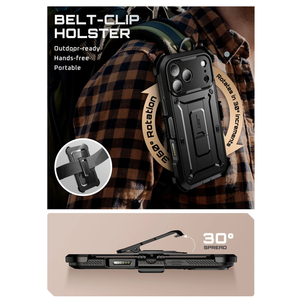 Θήκη Supcase Unicorn Beetle Pro 360 Black iPhone 17 Pro ΘΗΚΕΣ SUPCASE Θήκη Supcase Unicorn Beetle Pro 360 Black iPhone 17 Pro - Image 3