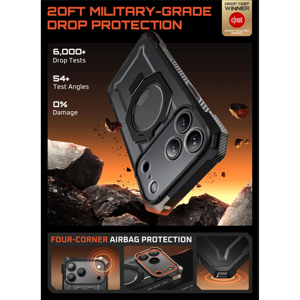 Θήκη Supcase Unicorn Beetle Grip Magsafe Black iPhone 17 Pro Max ΘΗΚΕΣ SUPCASE Θήκη Supcase Unicorn Beetle Grip Magsafe Black iPhone 17 Pro Max - Image 6