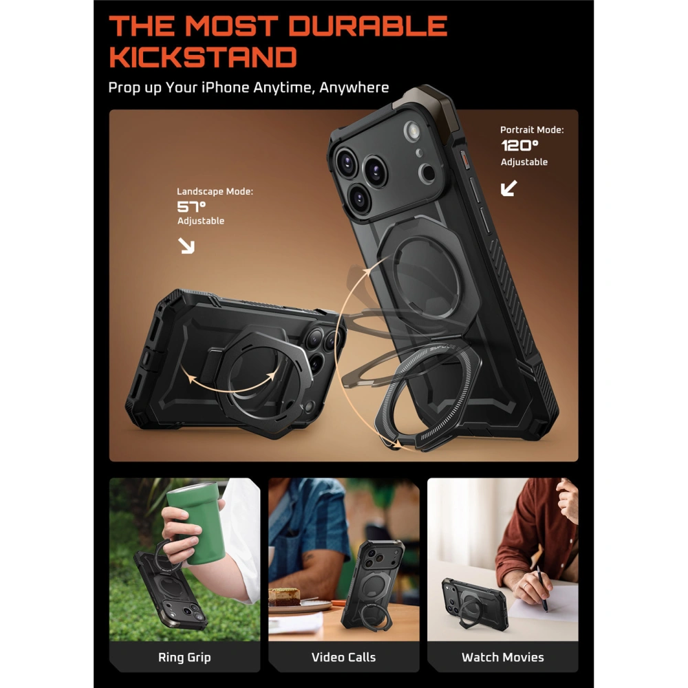 Θήκη Supcase Unicorn Beetle Grip Magsafe Black iPhone 17 Pro Max ΘΗΚΕΣ SUPCASE Θήκη Supcase Unicorn Beetle Grip Magsafe Black iPhone 17 Pro Max - Image 5