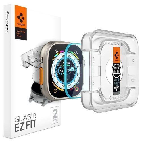 (2 Pack) Spigen Glas.tR EZ FIT Apple Watch Ultra 1/2/3 49mm
