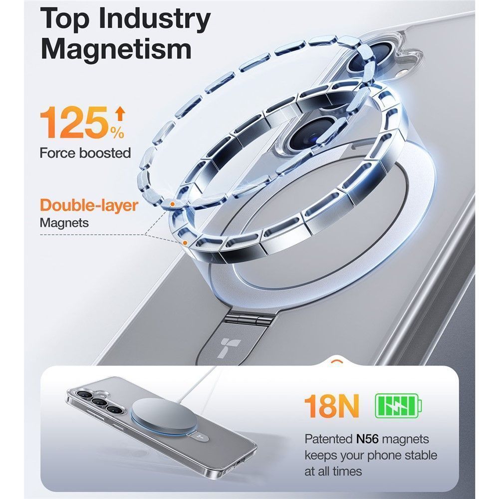 Θήκη Torras Ostand MagSafe Kickstand Clear Samsung Galaxy S24+/S25+ STOCK OFFERS TORRAS Θήκη Torras Ostand MagSafe Kickstand Clear Samsung Galaxy S24+/S25+ - Image 6