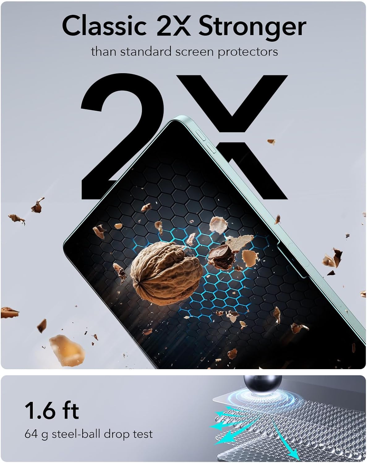 ESR UltraFit Classic Tempered Glass iPad Air 11 (2 Pack) ΠΡΟΣΤΑΣΙΑ ΟΘΟΝΗΣ ESR ESR UltraFit Classic Tempered Glass iPad Air 11 (2 Pack) - Image 8
