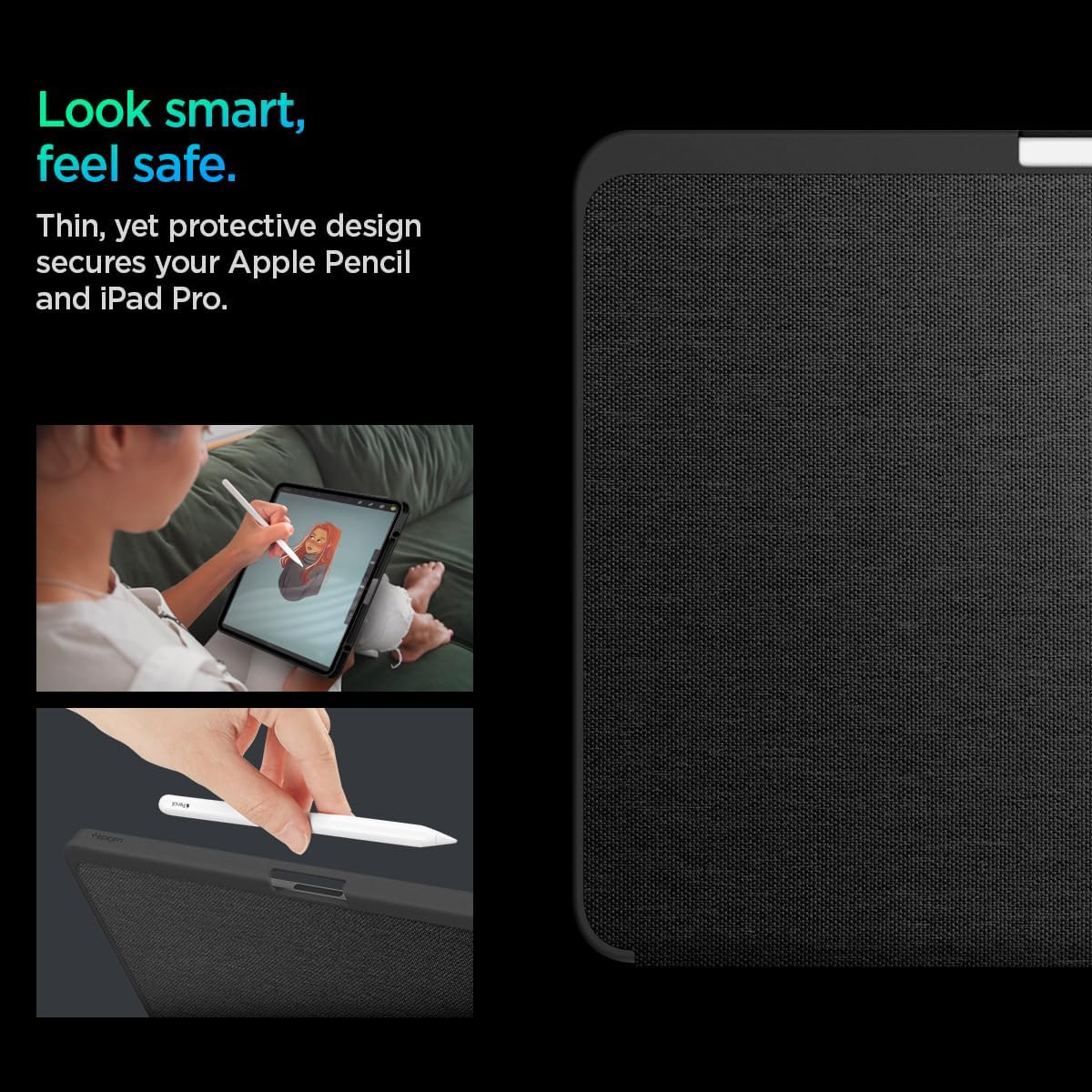 Θήκη Spigen Urban Fit Black iPad Pro 13 ΘΗΚΕΣ Spigen Θήκη Spigen Urban Fit Black iPad Pro 13 - Image 2