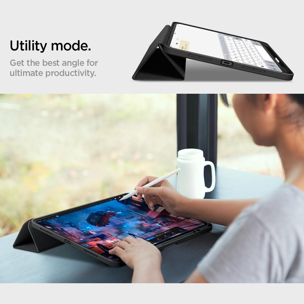 Θήκη Spigen Urban Fit Black iPad Pro 13 ΘΗΚΕΣ Spigen Θήκη Spigen Urban Fit Black iPad Pro 13 - Image 5