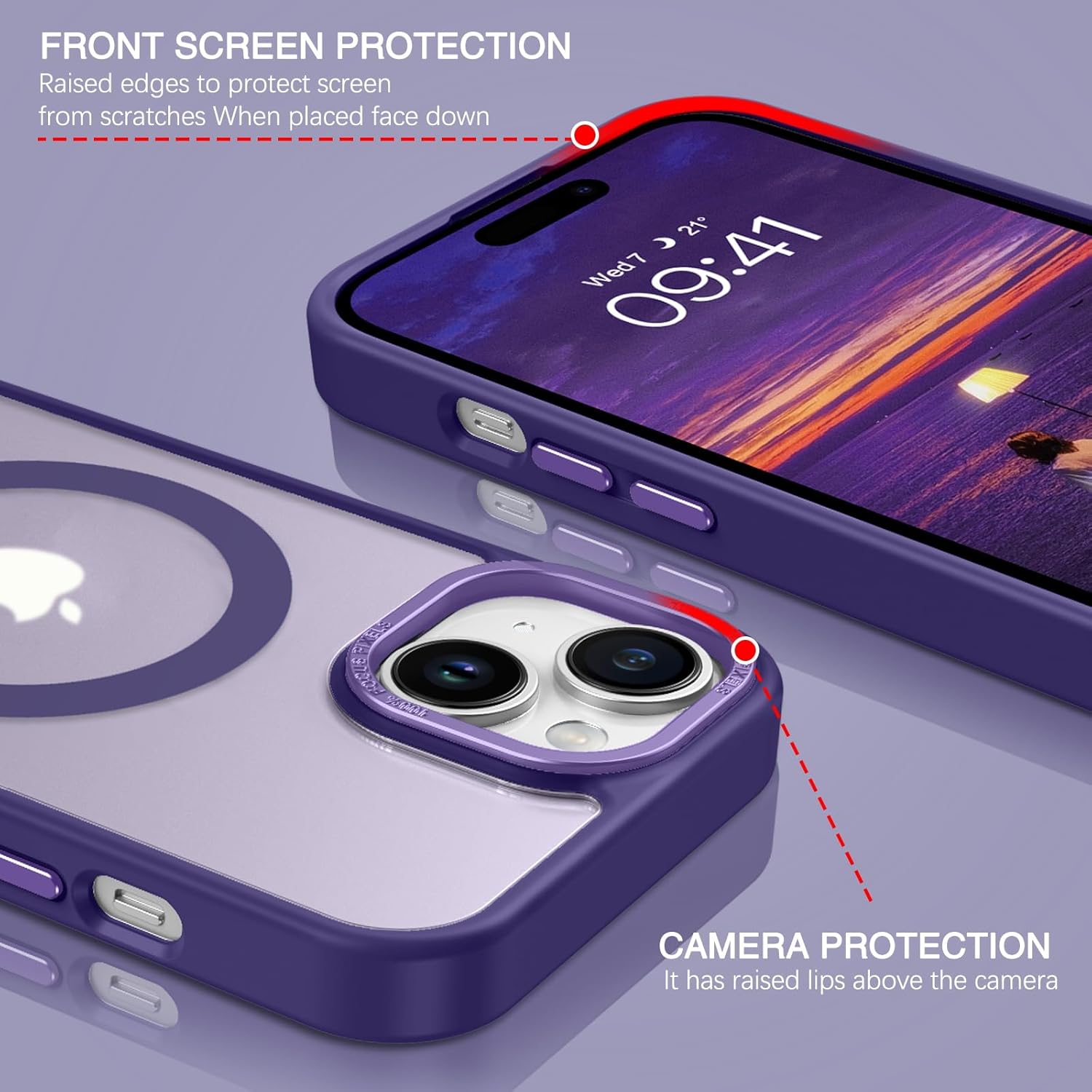 Θήκη Orso MagCase Focus Frosted Purple iPhone 15 Plus ΘΗΚΕΣ Orso Θήκη Orso MagCase Focus Frosted Purple iPhone 15 Plus - Image 4