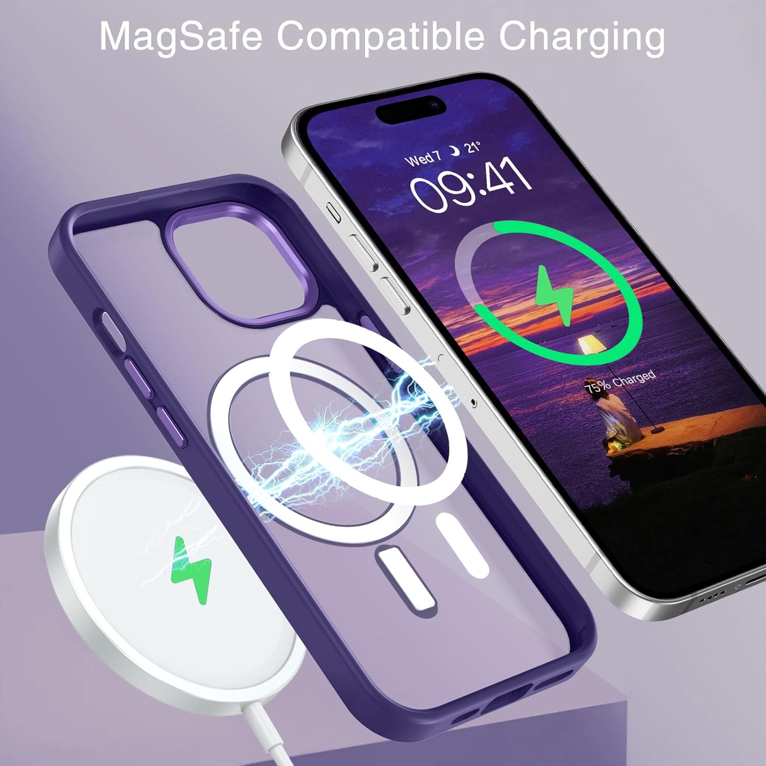 Θήκη Orso MagCase Focus Frosted Purple iPhone 15 Plus ΘΗΚΕΣ Orso Θήκη Orso MagCase Focus Frosted Purple iPhone 15 Plus - Image 2