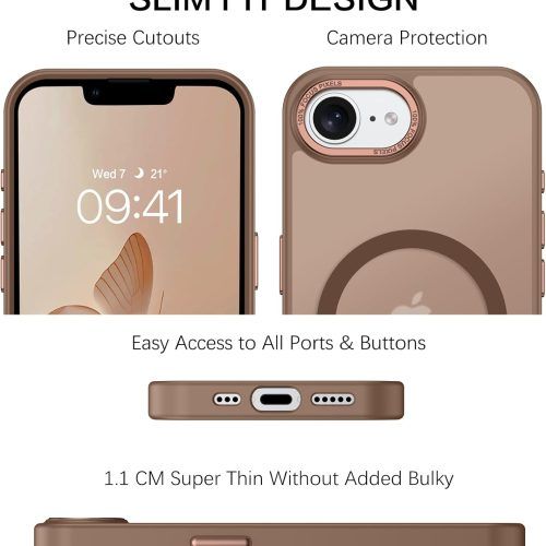 Alternative view of Θήκη Orso MagCase Focus Frosted Brown iPhone 16e/17e
