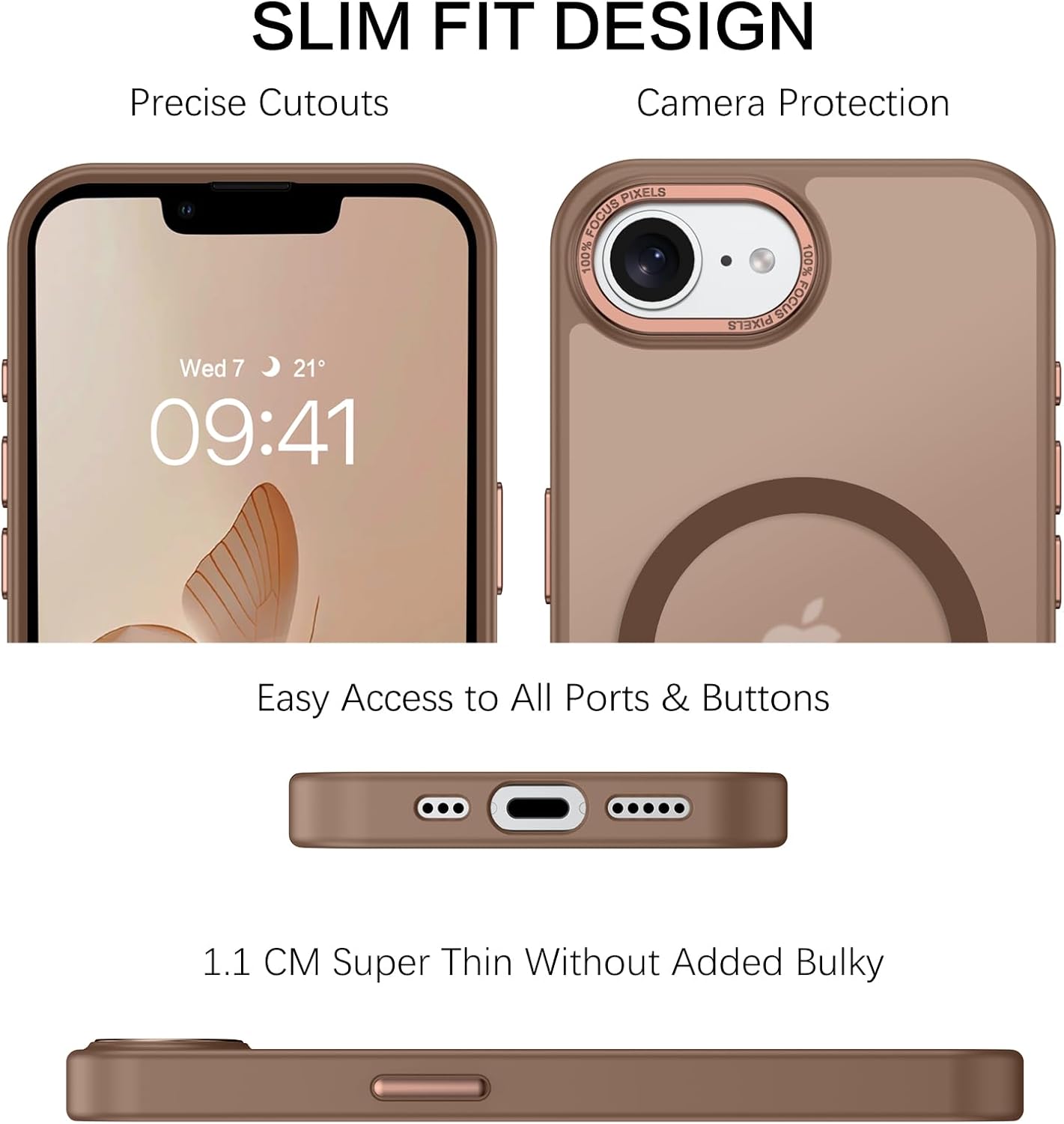 Θήκη Orso MagCase Focus Frosted Brown iPhone 16e/17e ΘΗΚΕΣ Orso Θήκη Orso MagCase Focus Frosted Brown iPhone 16e/17e - Image 2