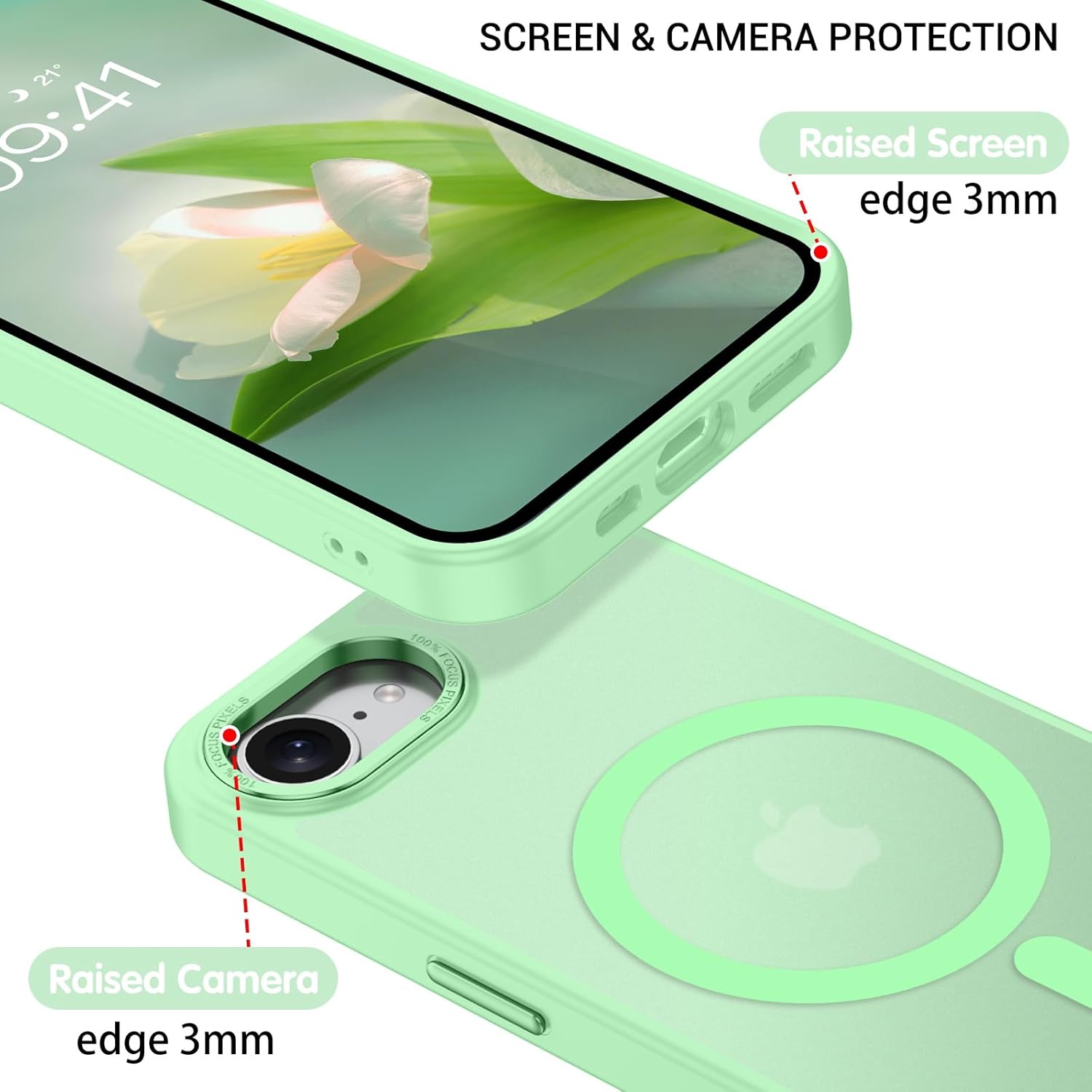 Θήκη Orso MagCase Focus Frosted Spring Green iPhone 16e/17e ΘΗΚΕΣ Orso Θήκη Orso MagCase Focus Frosted Spring Green iPhone 16e/17e - Image 3