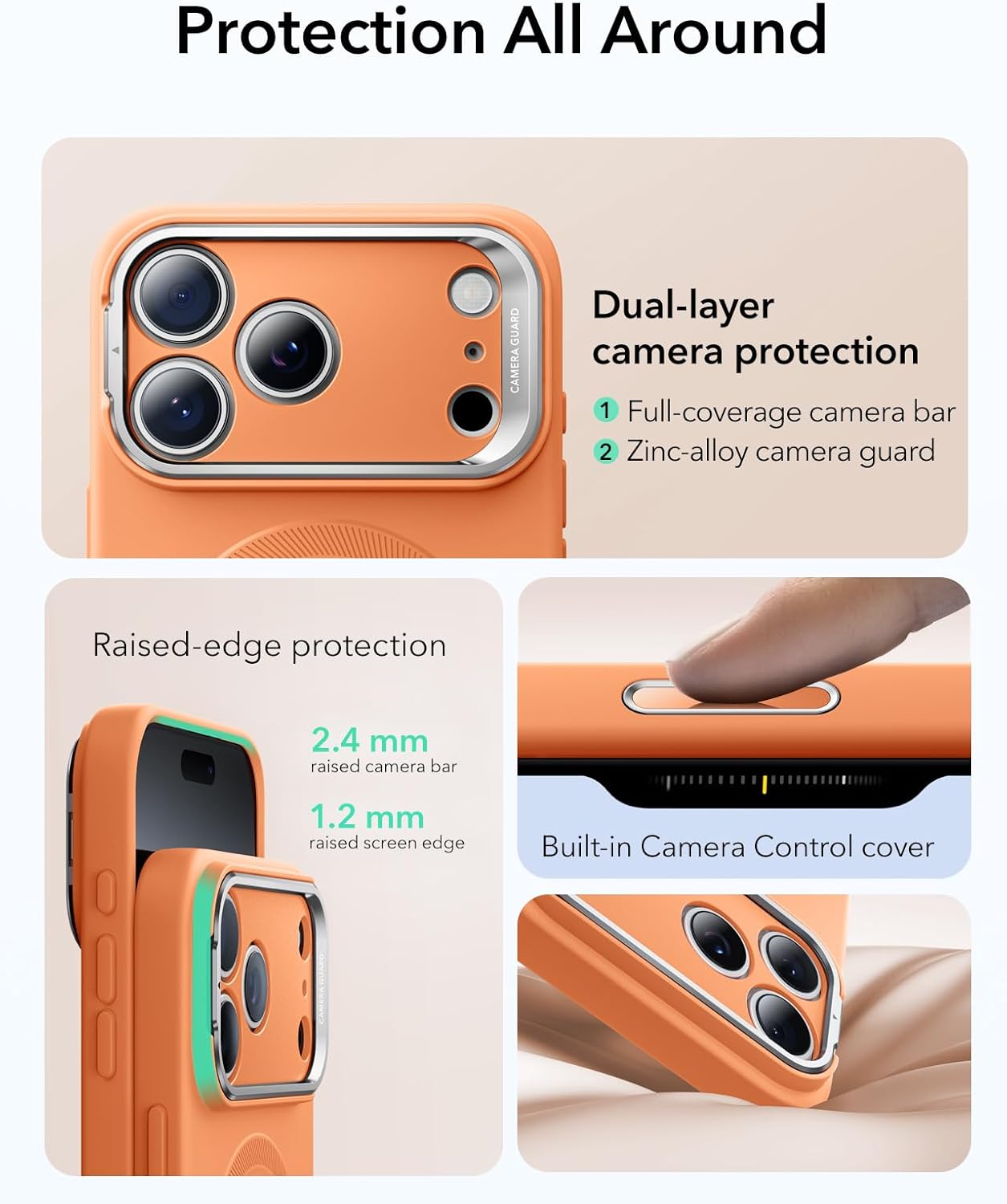 Θήκη ESR Cloud with Stash Stand (Camera Control Button) HaloLock Magsafe Orange iPhone 17 Pro Max ΘΗΚΕΣ ESR Θήκη ESR Cloud with Stash Stand (Camera Control Button) HaloLock Magsafe Orange iPhone 17 Pro Max - Image 6