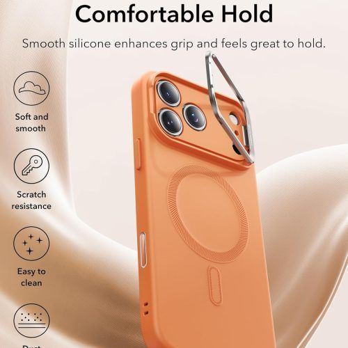 Alternative view of Θήκη ESR Cloud with Stash Stand (Camera Control Button) HaloLock Magsafe Orange iPhone 17 Pro