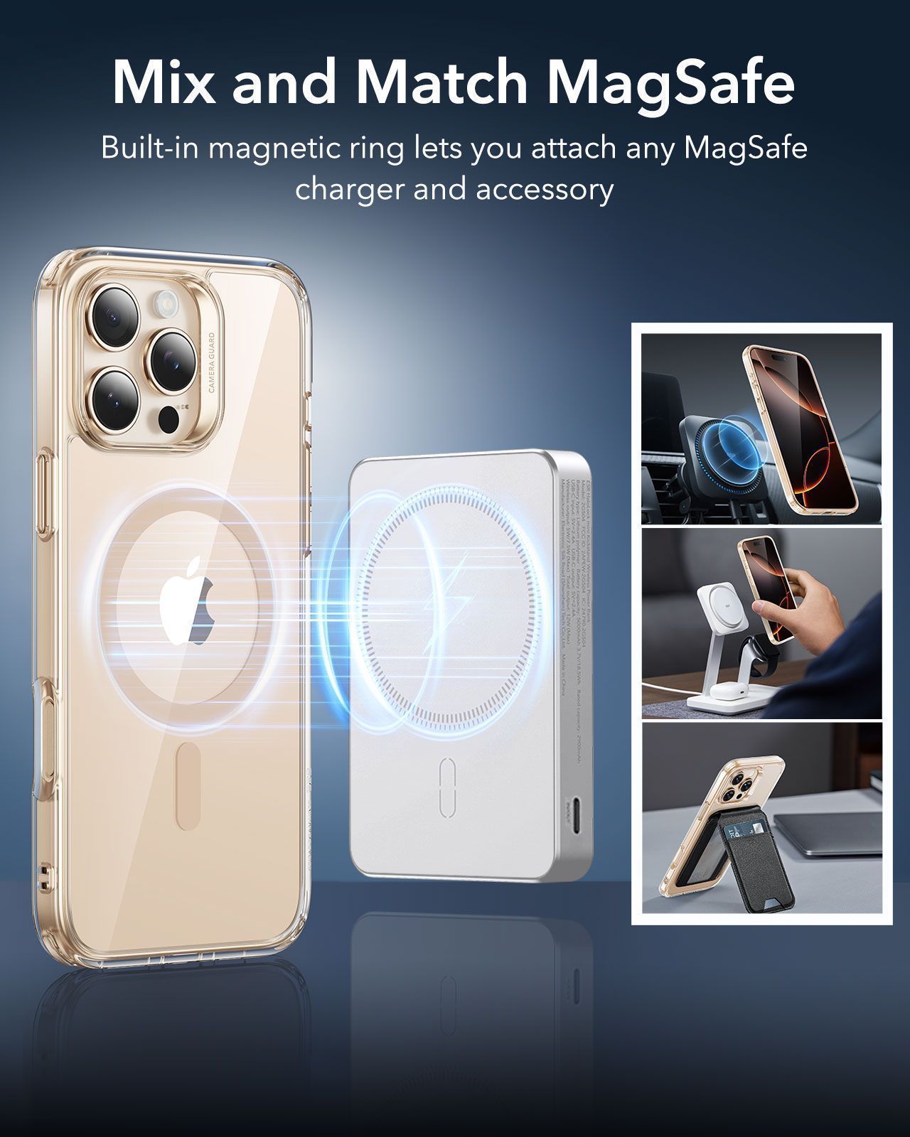Θήκη ESR Classic Hybrid (Camera Control Button) MagSafe Clear Desert Gold iPhone 16 Pro ΘΗΚΕΣ ESR Θήκη ESR Classic Hybrid (Camera Control Button) MagSafe Clear Desert Gold iPhone 16 Pro - Image 3