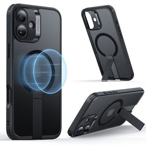 Θήκη ESR Boost Flickstand HaloLock MagSafe Frosted Black iPhone 16 ΘΗΚΕΣ ESR Θήκη ESR Boost Flickstand HaloLock MagSafe Frosted Black iPhone 16