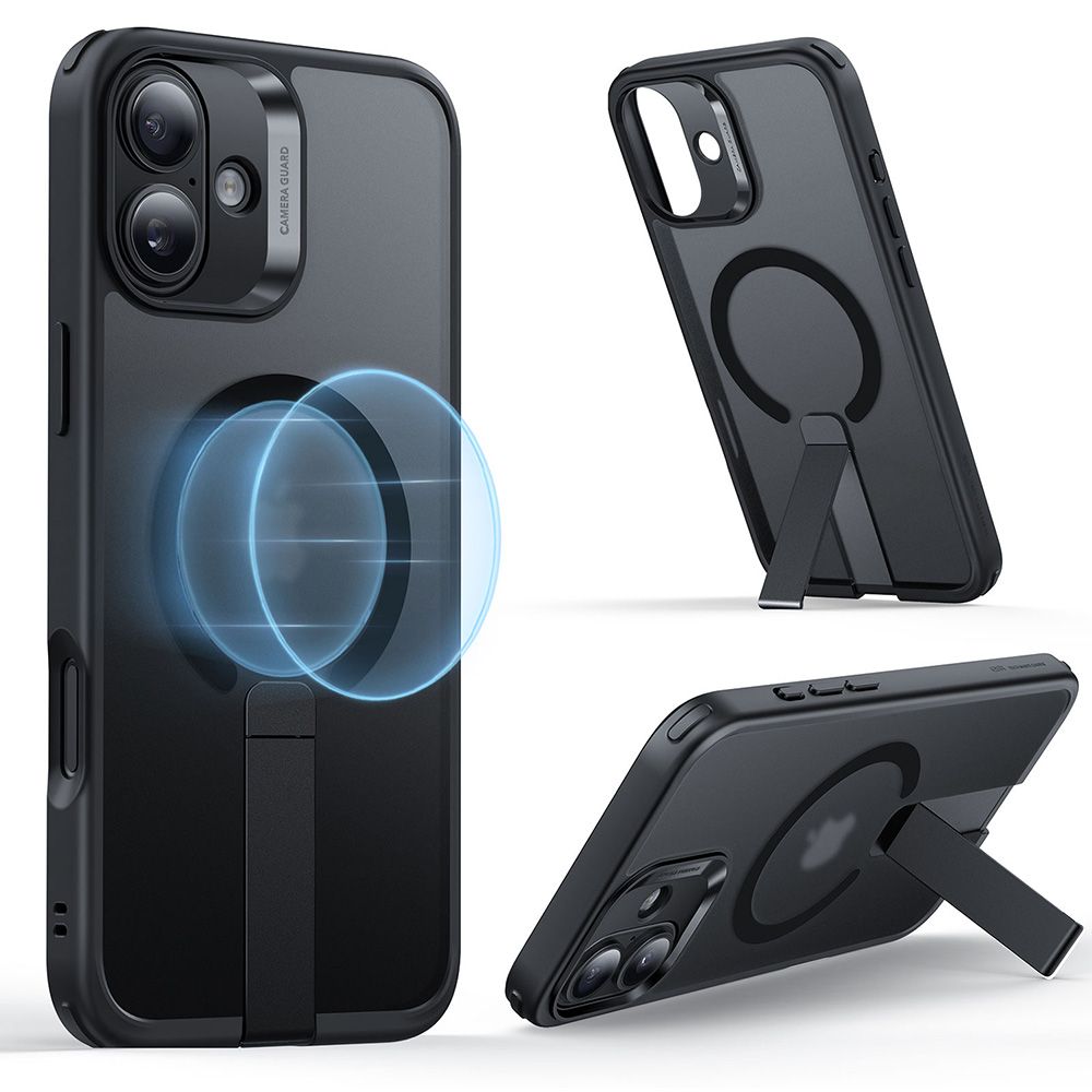 Θήκη ESR Boost Flickstand HaloLock MagSafe Frosted Black iPhone 16 ΘΗΚΕΣ ESR Θήκη ESR Boost Flickstand HaloLock MagSafe Frosted Black iPhone 16