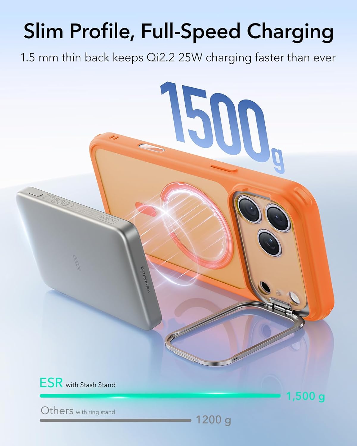 Θήκη ESR Classic Hybrid with Stash Stand (Camera Control Button) HaloLock MagSafe Frosted Orange iPhone 17 Pro Max ΘΗΚΕΣ ESR Θήκη ESR Classic Hybrid with Stash Stand (Camera Control Button) HaloLock MagSafe Frosted Orange iPhone 17 Pro Max - Image 5