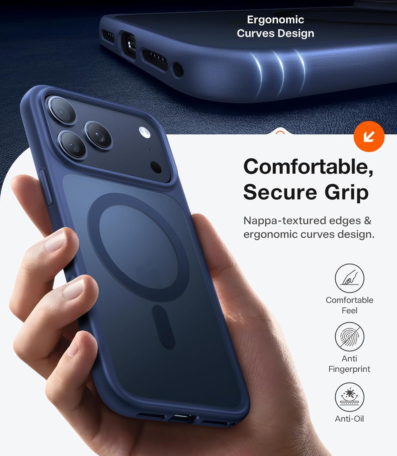 Θήκη Torras Guardian MagSafe Midnight Blue iPhone 17 Pro ΘΗΚΕΣ TORRAS Θήκη Torras Guardian MagSafe Midnight Blue iPhone 17 Pro - Image 5
