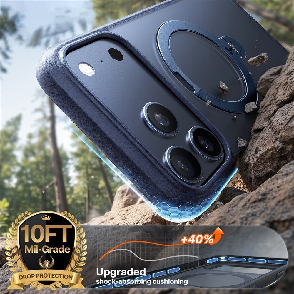 Θήκη Torras Ostand Spin MagSafe Midnight Blue iPhone 17 Pro ΘΗΚΕΣ TORRAS Θήκη Torras Ostand Spin MagSafe Midnight Blue iPhone 17 Pro - Image 4