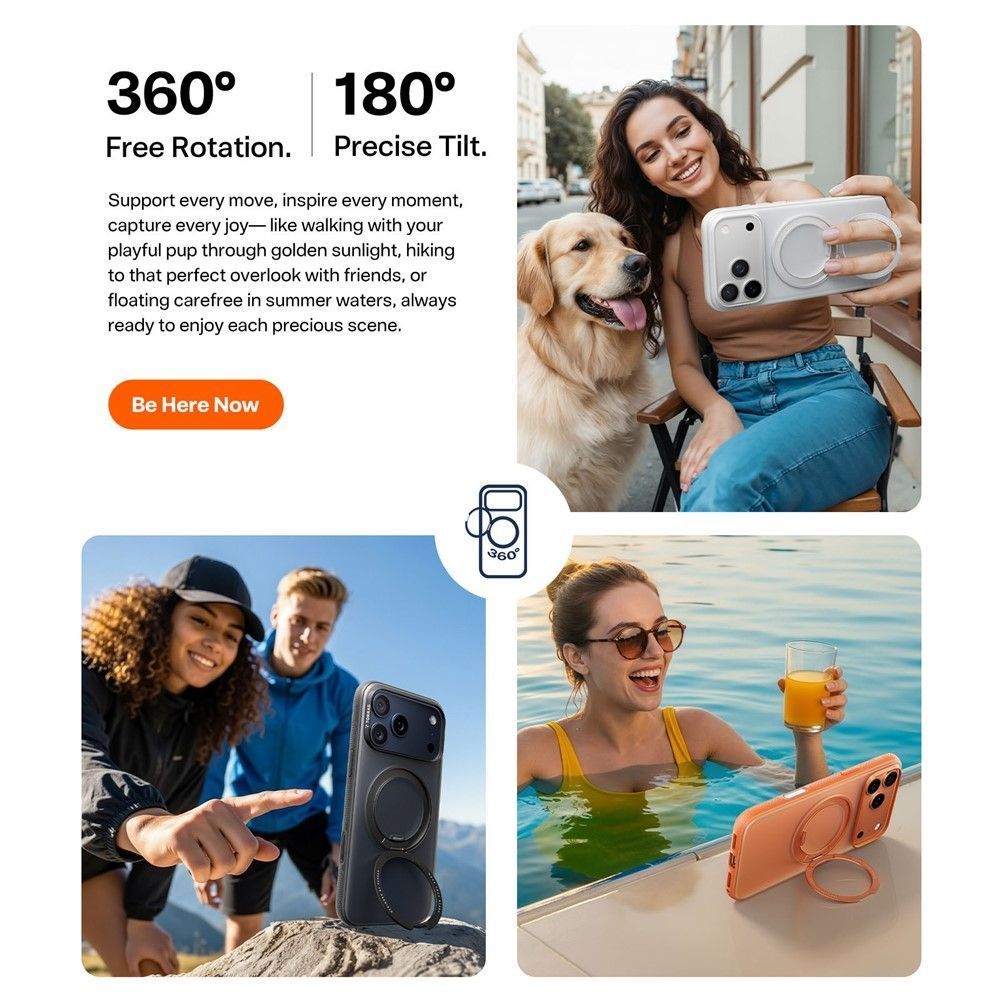 Θήκη Torras Ostand Spin MagSafe Energy Orange iPhone 17 Pro ΘΗΚΕΣ TORRAS Θήκη Torras Ostand Spin MagSafe Energy Orange iPhone 17 Pro - Image 3