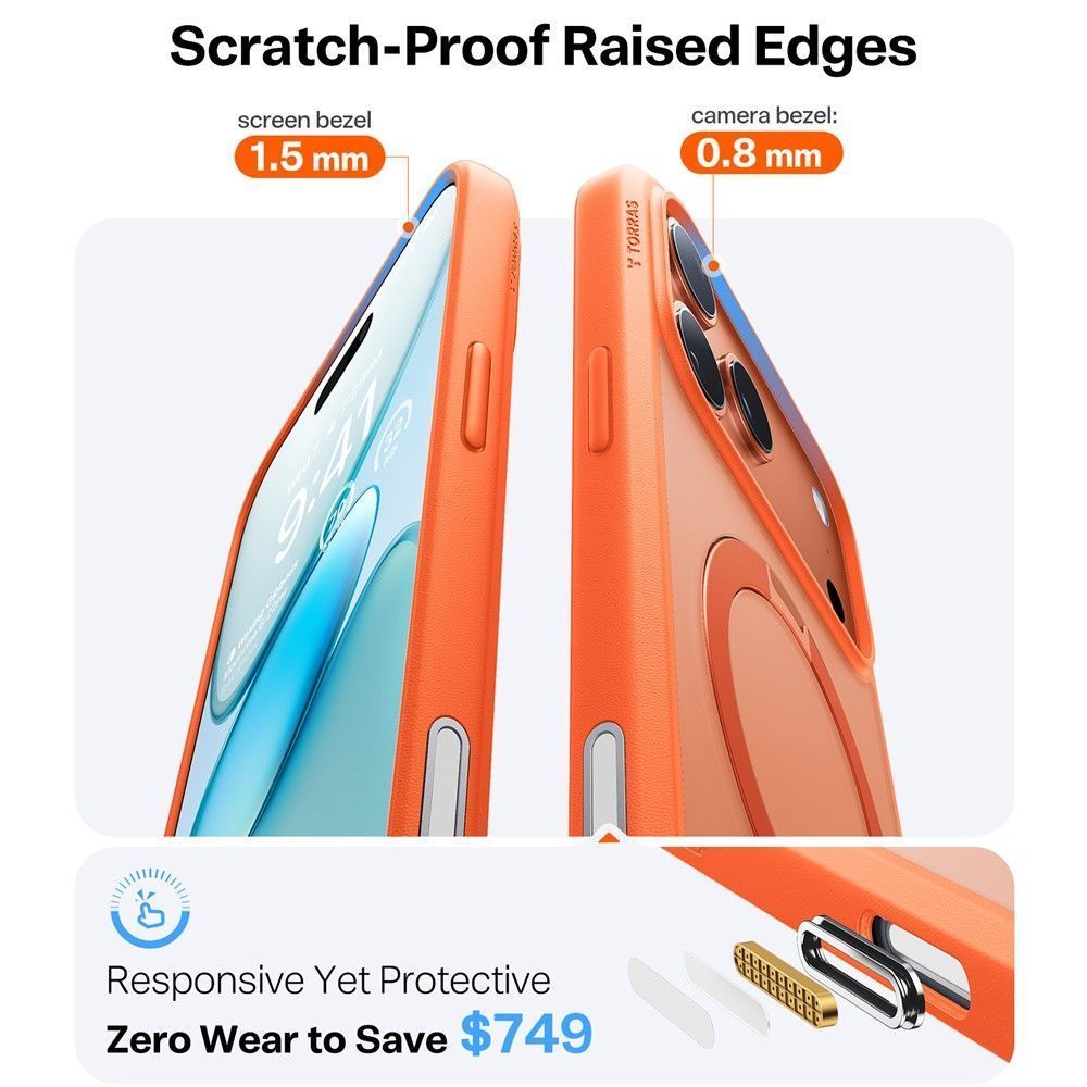 Θήκη Torras Ostand Spin MagSafe Energy Orange iPhone 17 Pro ΘΗΚΕΣ TORRAS Θήκη Torras Ostand Spin MagSafe Energy Orange iPhone 17 Pro - Image 9