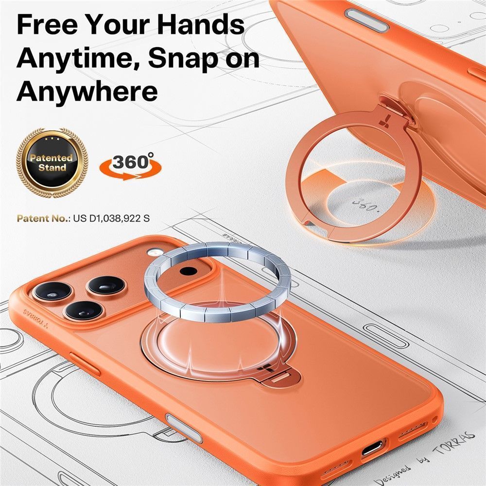 Θήκη Torras Ostand Spin MagSafe Energy Orange iPhone 17 Pro ΘΗΚΕΣ TORRAS Θήκη Torras Ostand Spin MagSafe Energy Orange iPhone 17 Pro - Image 8