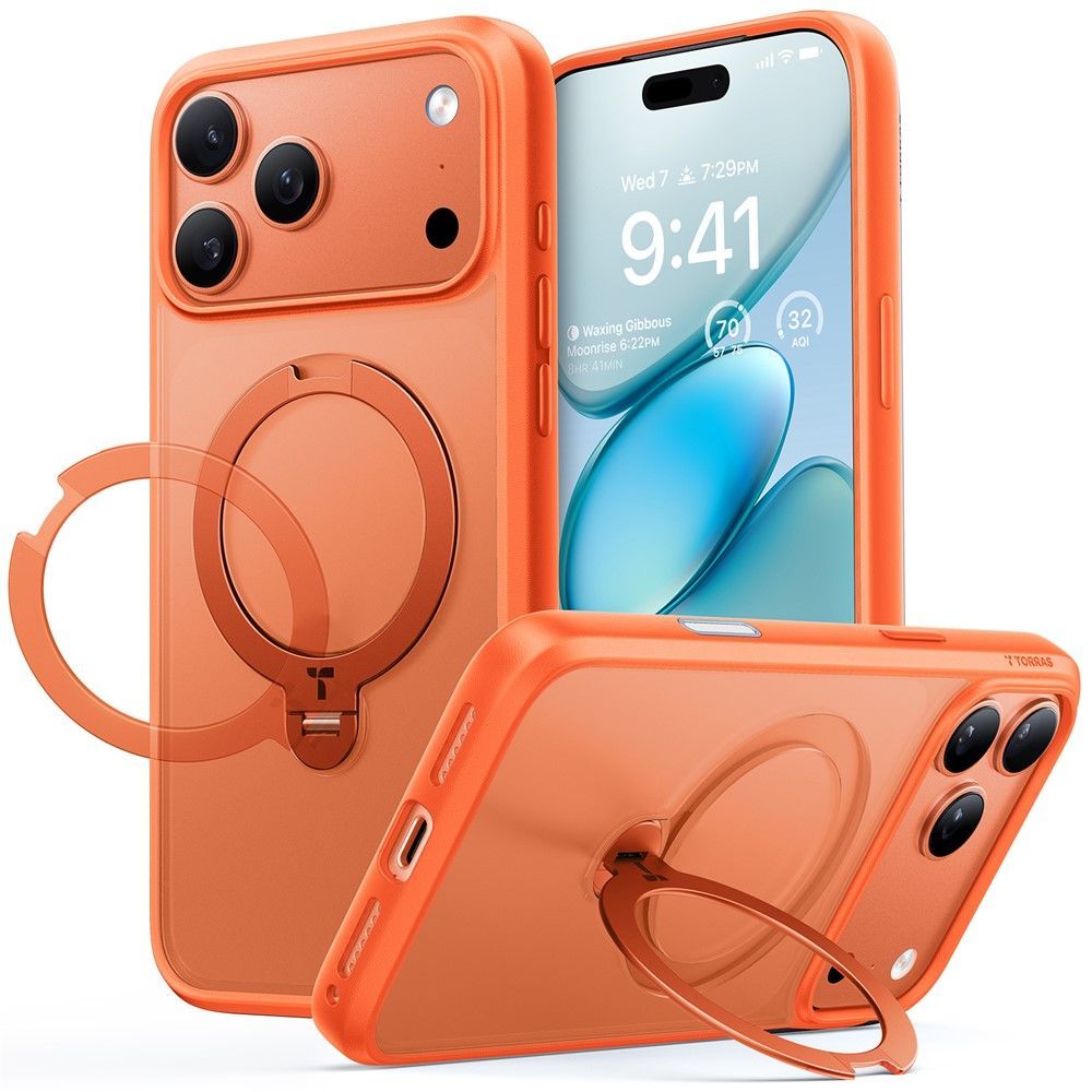 Θήκη Torras Ostand Spin MagSafe Energy Orange iPhone 17 Pro ΘΗΚΕΣ TORRAS Θήκη Torras Ostand Spin MagSafe Energy Orange iPhone 17 Pro