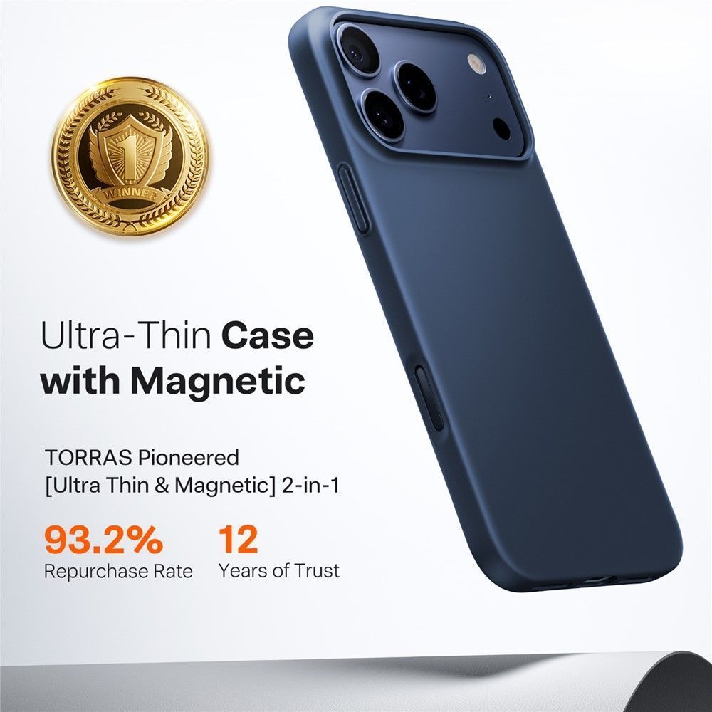 Θήκη Torras SlimFit MagSafe Midnight Blue iPhone 17 Pro ΘΗΚΕΣ TORRAS Θήκη Torras SlimFit MagSafe Midnight Blue iPhone 17 Pro - Image 2