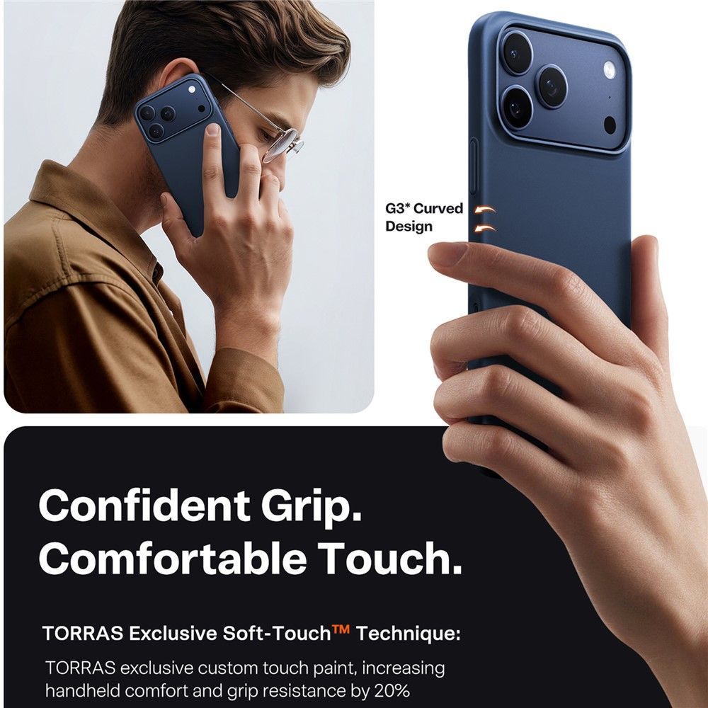 Θήκη Torras SlimFit MagSafe Midnight Blue iPhone 17 Pro ΘΗΚΕΣ TORRAS Θήκη Torras SlimFit MagSafe Midnight Blue iPhone 17 Pro - Image 5