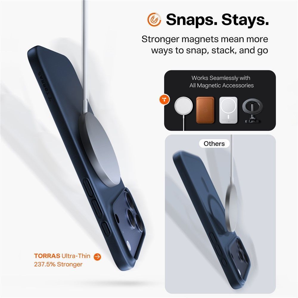Θήκη Torras SlimFit MagSafe Midnight Blue iPhone 17 Pro ΘΗΚΕΣ TORRAS Θήκη Torras SlimFit MagSafe Midnight Blue iPhone 17 Pro - Image 4