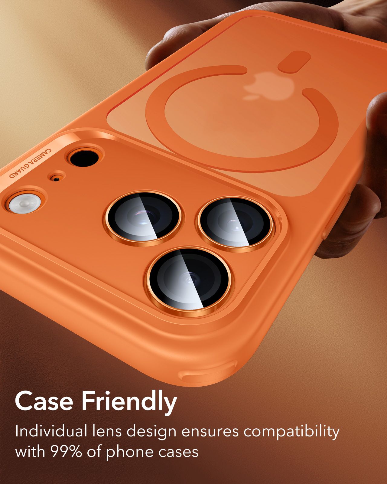 ESR Armorite Tempered Glass Camera Lens Orange iPhone 17 Pro/17 Pro Max ΠΡΟΣΤΑΣΙΑ ΟΘΟΝΗΣ ESR ESR Armorite Tempered Glass Camera Lens Orange iPhone 17 Pro/17 Pro Max - Image 4