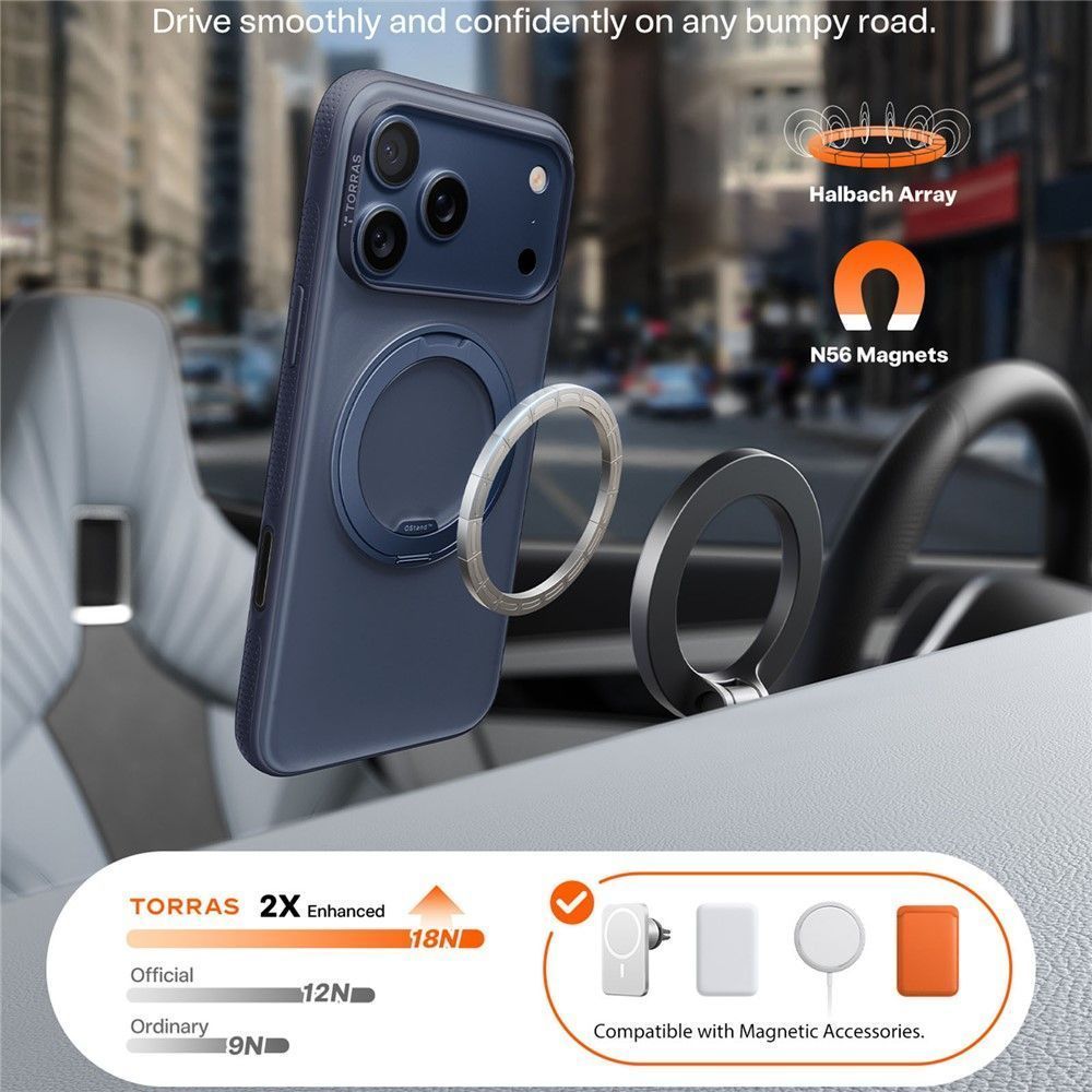 Θήκη Torras R Fitness MagSafe Kickstand Midnight Blue iPhone 17 Pro Max ΘΗΚΕΣ TORRAS Θήκη Torras R Fitness MagSafe Kickstand Midnight Blue iPhone 17 Pro Max - Image 5