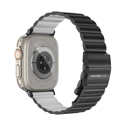 Alternative view of Λουράκι AmazingThing Glamour Sense Black Apple Watch 44/45/46/49mm