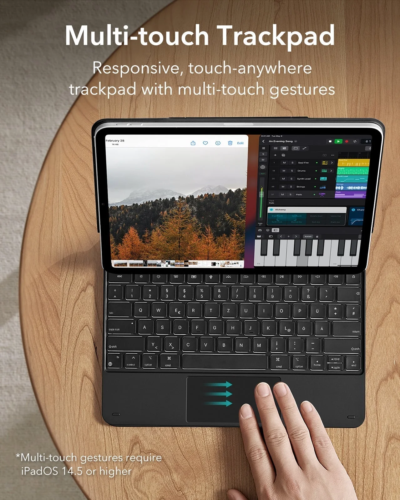 Θήκη ESR Rebound Magnetic Keyboard Black iPad Air 13 ΘΗΚΕΣ ESR Θήκη ESR Rebound Magnetic Keyboard Black iPad Air 13 - Image 5