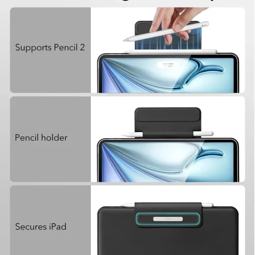 Alternative view of Θήκη ESR Rebound Magnetic Keyboard Black iPad Air 13