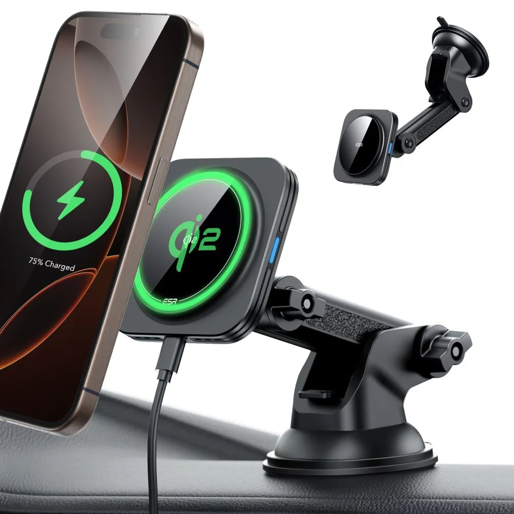 ESR Qi2 MagSafe Car Dashboard Charger Mount Black ΑΞΕΣΟΥΑΡ MAGSAFE ESR ESR Qi2 MagSafe Car Dashboard Charger Mount Black - Image 2