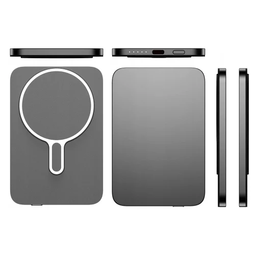 Alternative view of 3mk Power Bank Slim MagSnap Go 20W Type-C 5000mAh Grey