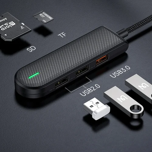 Alternative view of Mcdodo 5in1 USB-C Hub with Card Slot Black (HU-143)