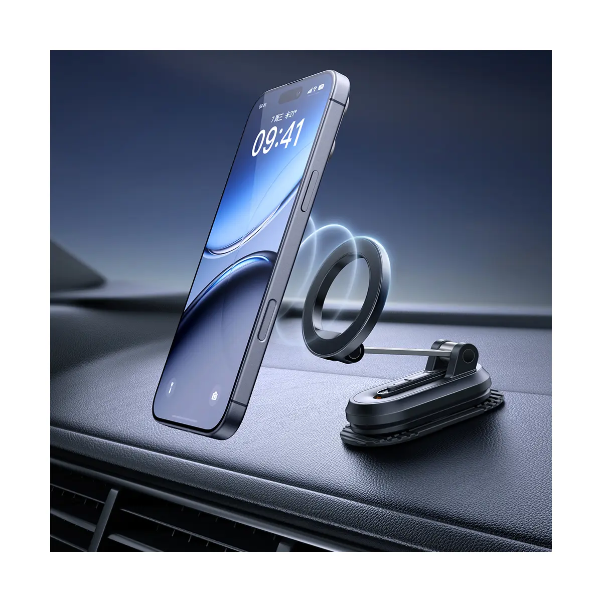 Βάση Mcdodo Magnetic MagSafe Car Mount Black (CM-6240) ΑΞΕΣΟΥΑΡ MAGSAFE Mcdodo Βάση Mcdodo Magnetic MagSafe Car Mount Black (CM-6240) - Image 4