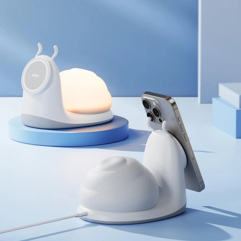 Duzzona 2in1 MagSafe Charging Station with Magnetic Detachable Night Light 15W White (W26) ΑΞΕΣΟΥΑΡ MAGSAFE Duzzona Duzzona 2in1 MagSafe Charging Station with Magnetic Detachable Night Light 15W White (W26) - Image 5