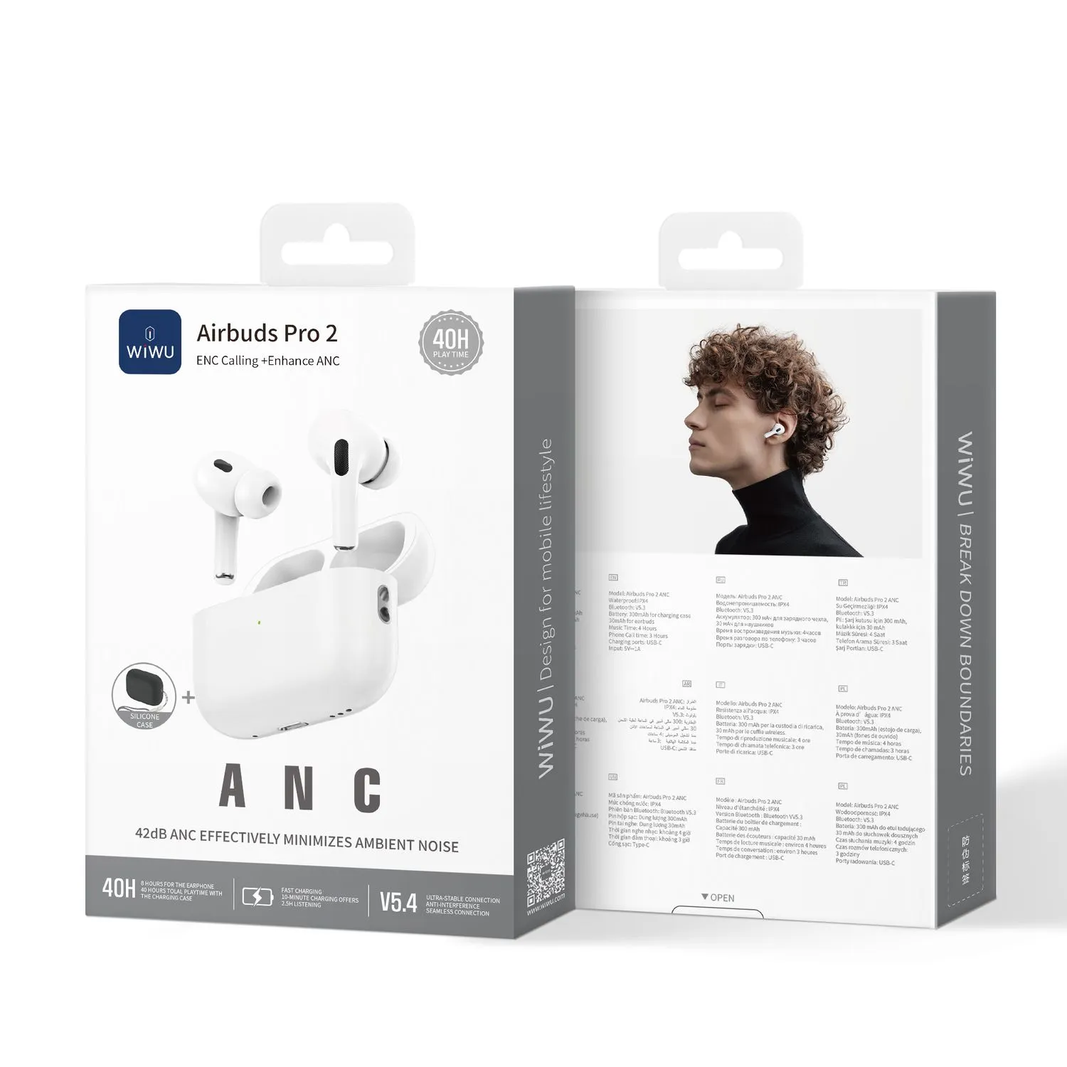 WiWU TWS Wireless Airbuds Pro 2 ANC White ΑΚΟΥΣΤΙΚΑ-BLUETOOTH WIWU WiWU TWS Wireless Airbuds Pro 2 ANC White - Image 6