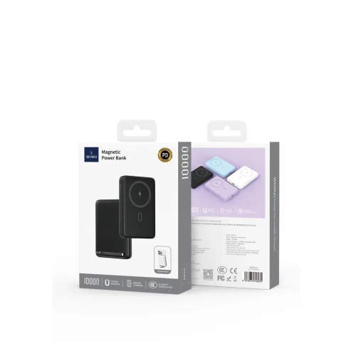 Alternative view of WiWU Magnetic MagSafe PowerBank 10000mAh with Stand Black 15W (P043)