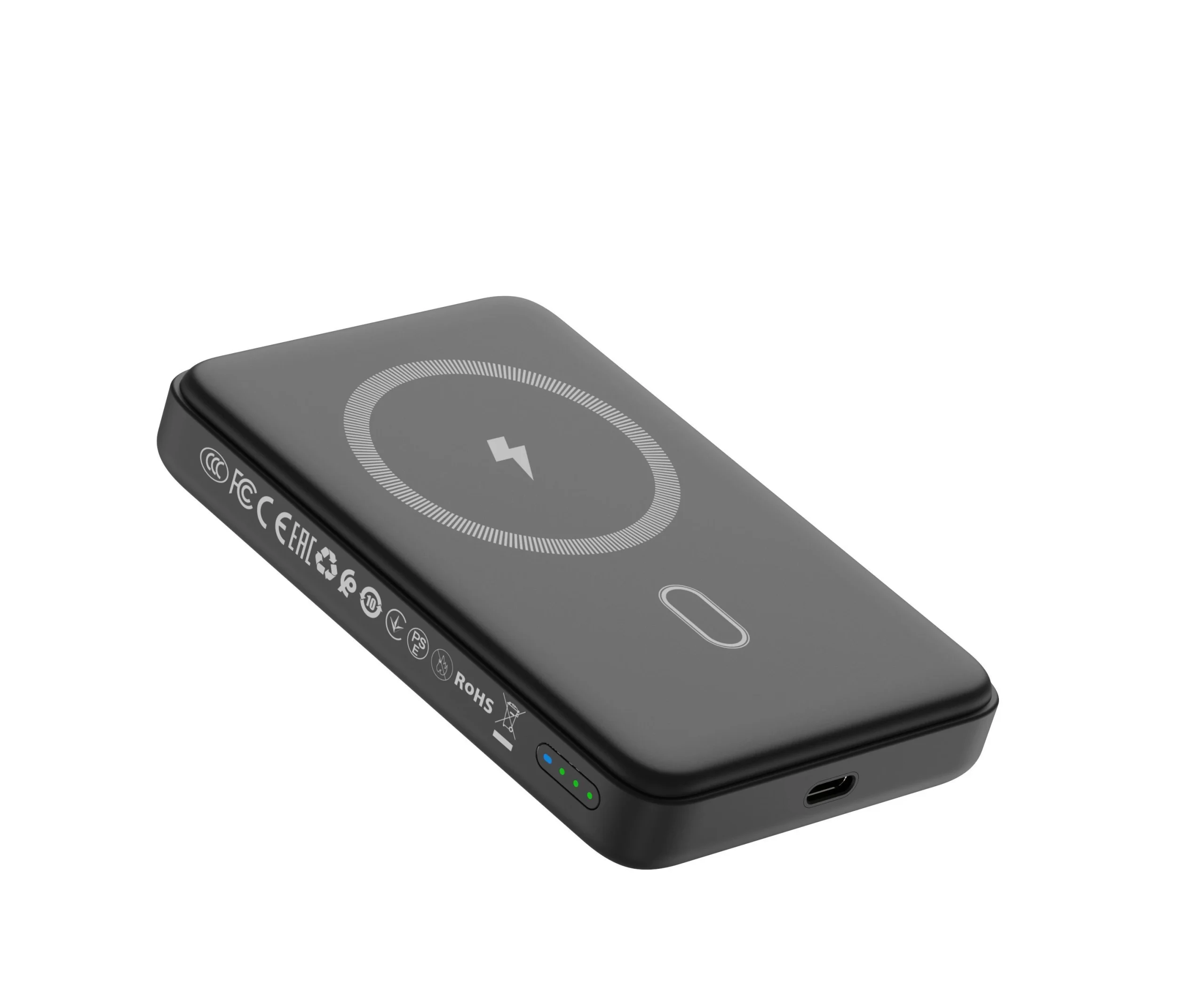 WiWU Magnetic MagSafe PowerBank 10000mAh with Stand Black 15W (P043) POWERBANK MAGSAFE WIWU WiWU Magnetic MagSafe PowerBank 10000mAh with Stand Black 15W (P043) - Image 4
