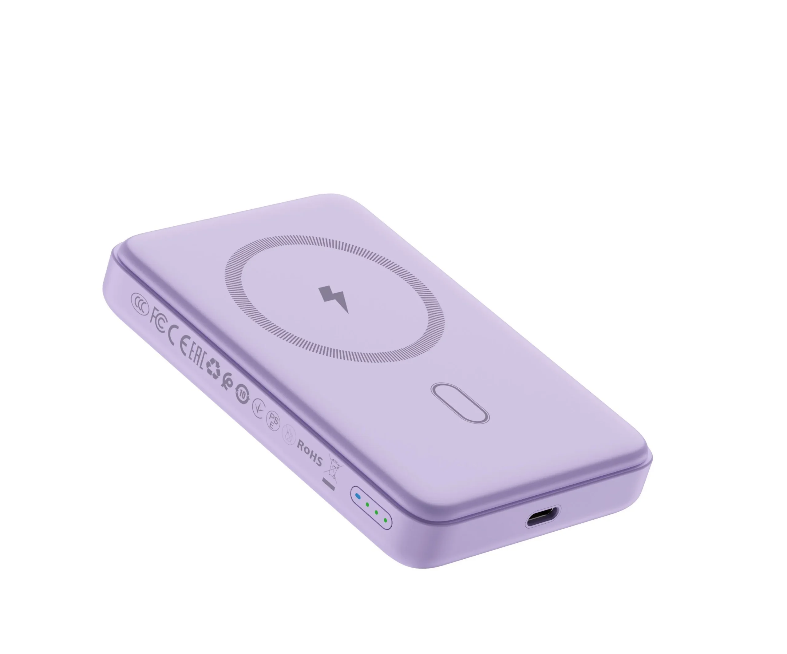WiWU Magnetic MagSafe PowerBank 10000mAh with Stand Purple 15W (P043) POWERBANK MAGSAFE WIWU WiWU Magnetic MagSafe PowerBank 10000mAh with Stand Purple 15W (P043) - Image 2