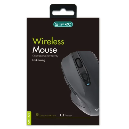 Alternative view of Siipro Wireless Gaming Mouse Operational Sensitivity Black (SMT-27B)