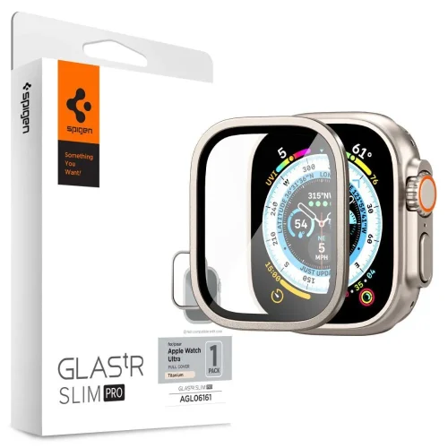 Spigen Glas.tR Slim Pro Full Cover Titanium Apple Watch Ultra 1/2/3 49mm